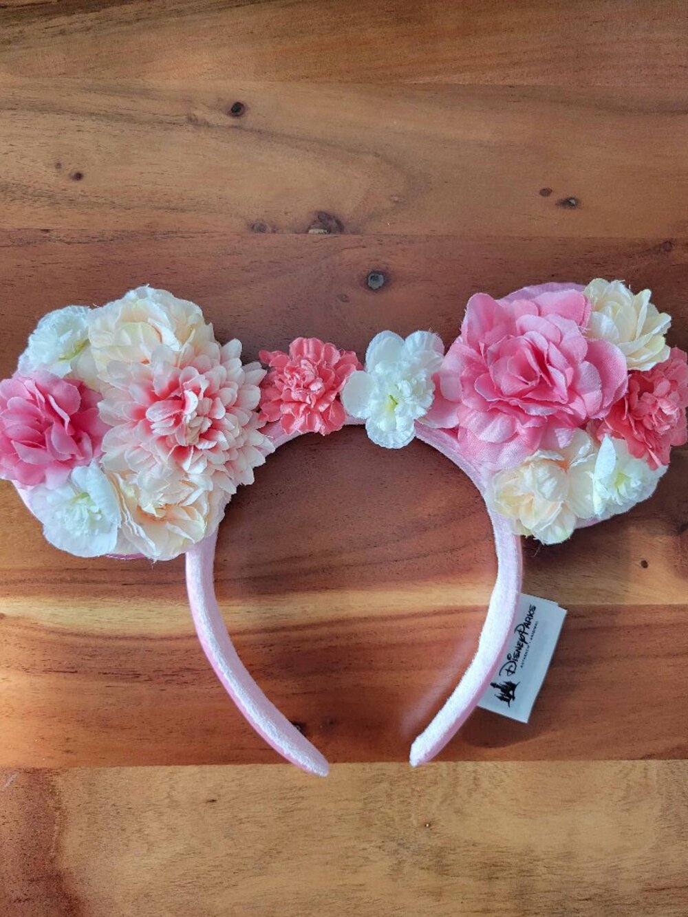 Disney Parks Pink 3D Floral Minnie Mouse Headband Authentic Original Kids/Adults